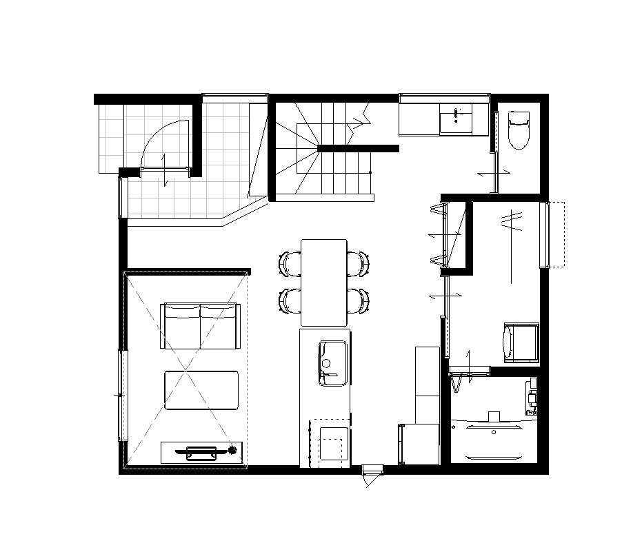 海老園モデルハウス平面図1F
