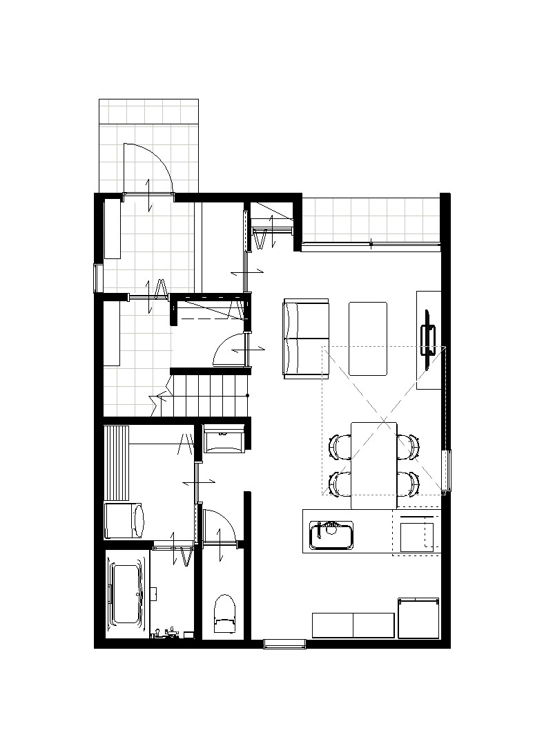 温品モデルハウス平面図1F